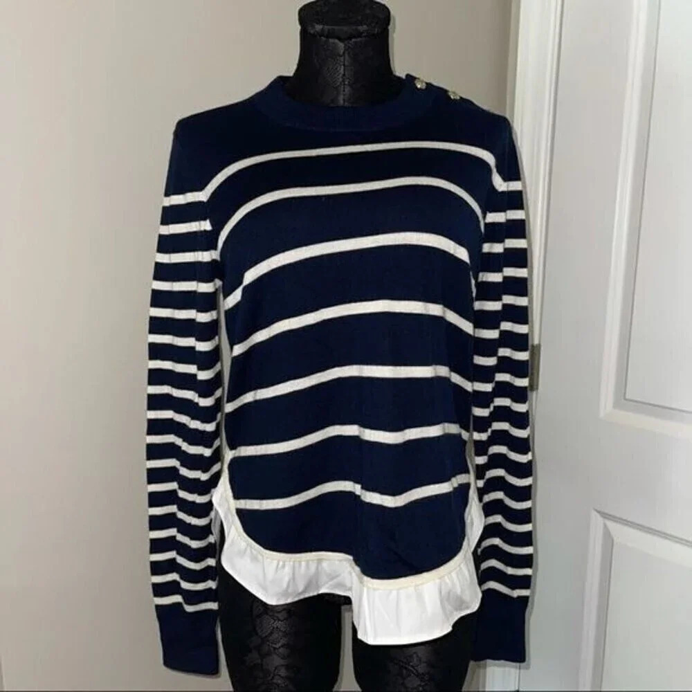 Veronica Beard Ollie Ruffle Hem Sweater